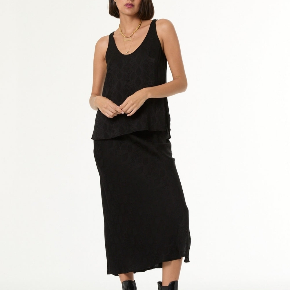 Young Fabulous & Broke Jacquard Tank + Maxi Skirt Set - Black Size S, Boho